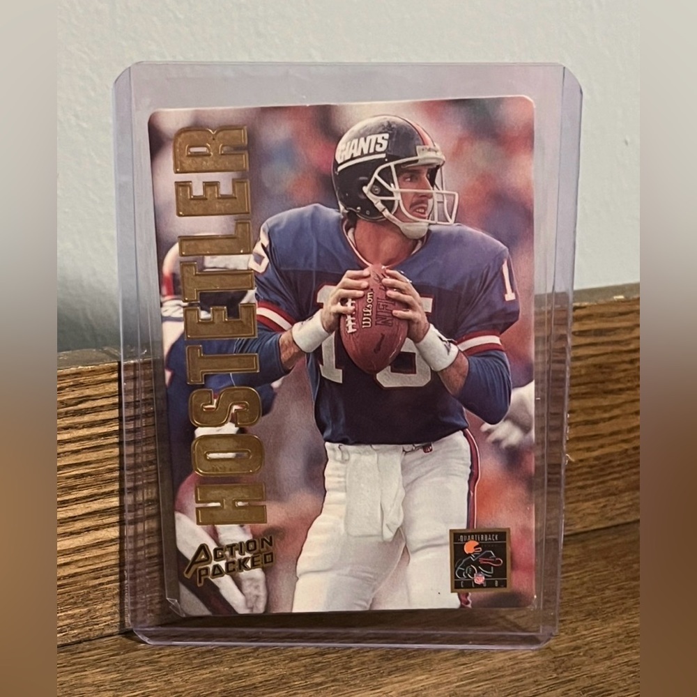 Braille Card 🏈 1993 Jeff Hostetler Los Angeles Raiders Football Card #7B